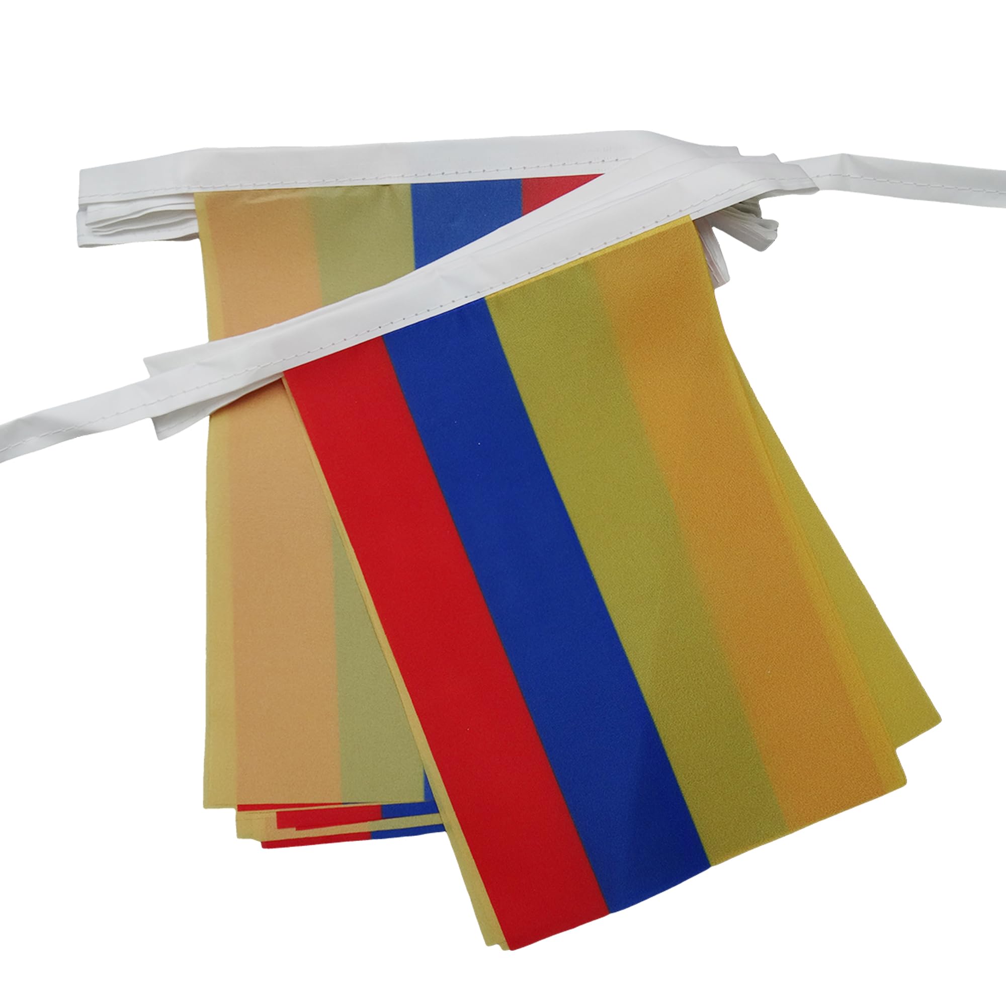 AZ FLAG - Colombia Bunting Flag - 13 Ft Garland with 20 Small Colombian Flags 6'' x 4'' - 100% Polyester String Pennant - 4 meters