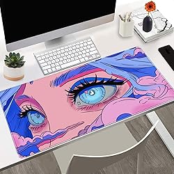 Nasdalgias Anime Girl Loving Eye Desk Mat Desk Mat