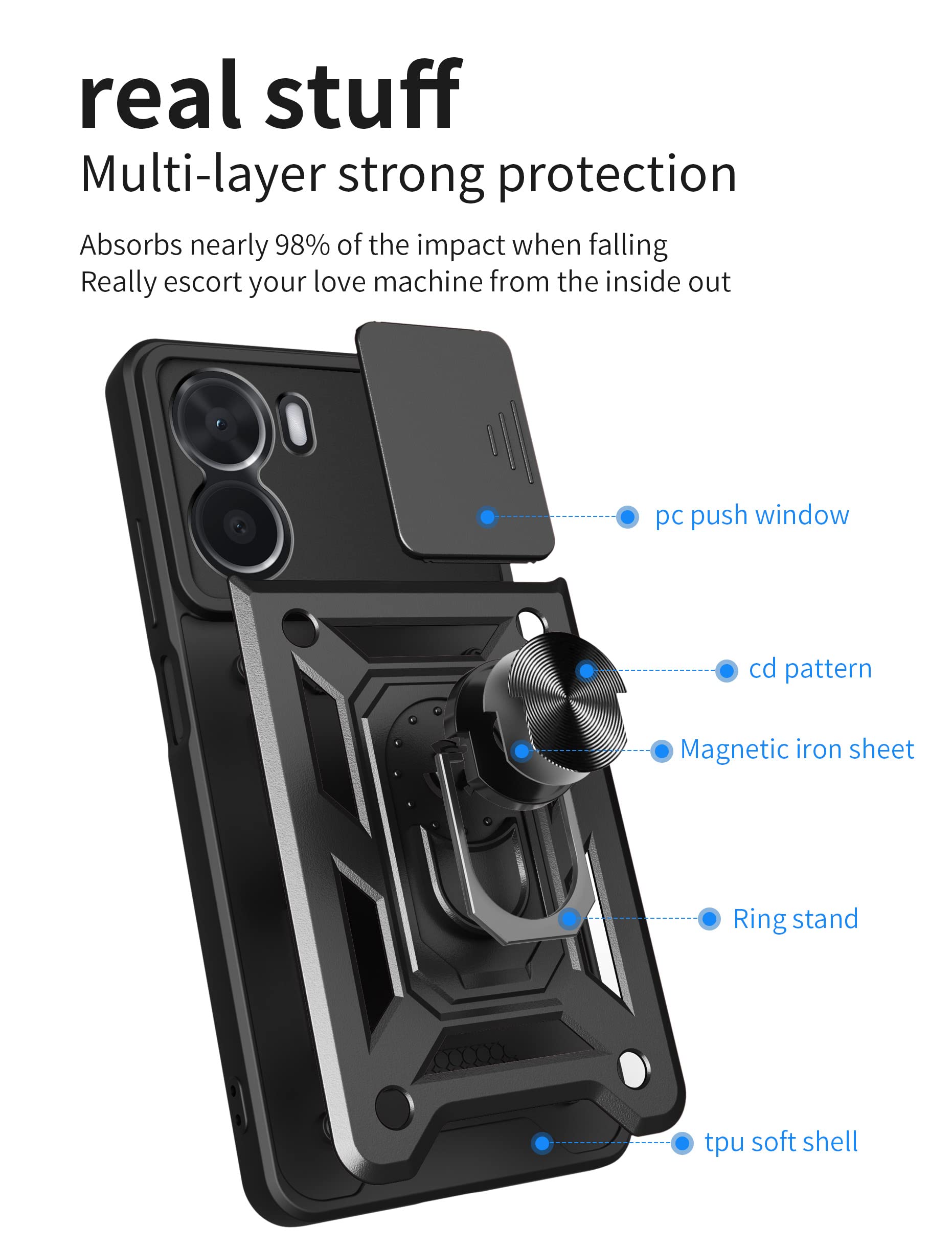 Kukoufey Compatible with Vivo Y16 4G Bracket