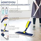 HOMTOYOU Spray Mop for Floor Cleaning with 4 Microfiber Pads view 3