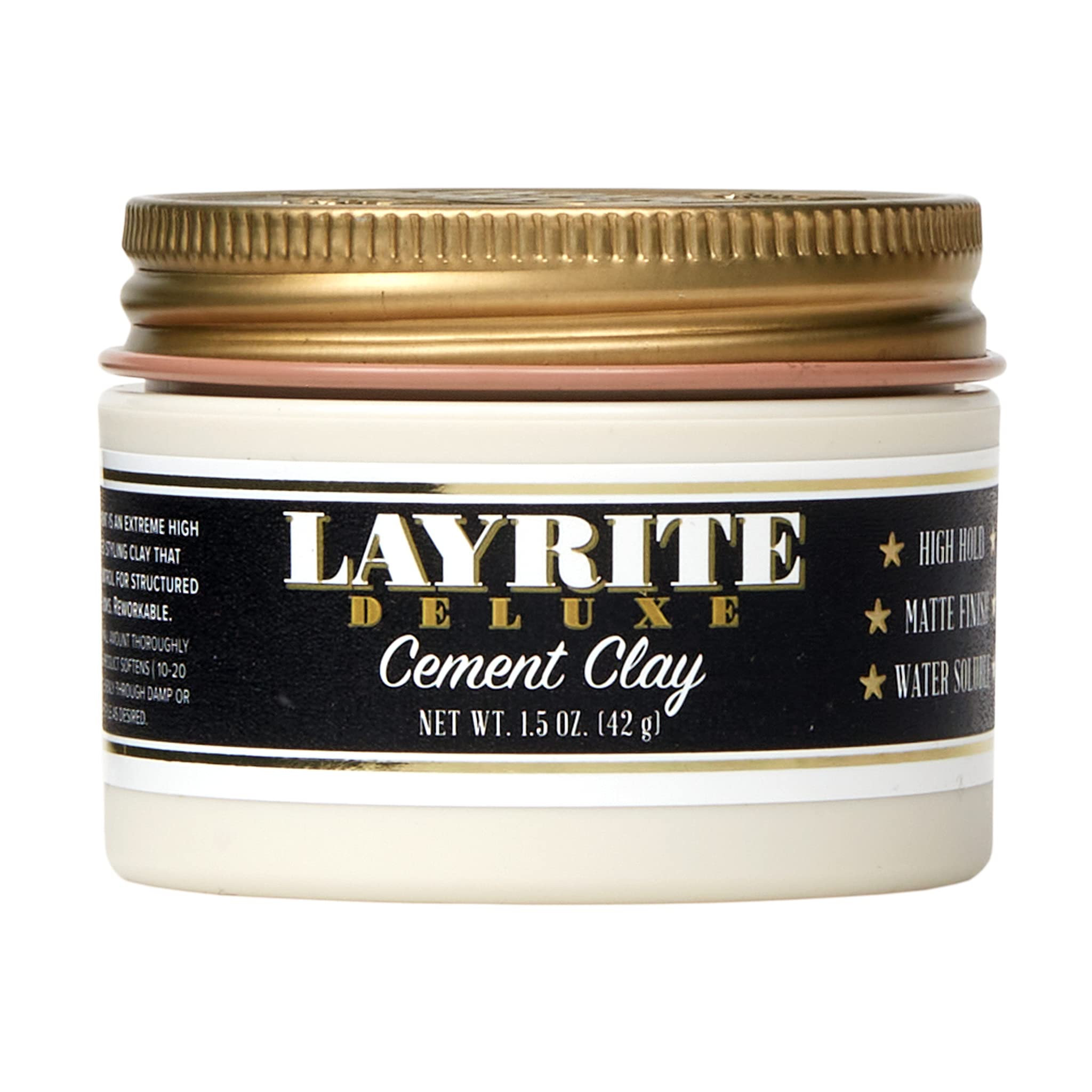 Layrite Cement Clay 42g | High Hold | Water Soluble | Matte finish
