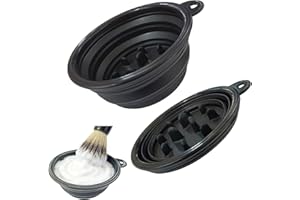 Ezcora Shaving Bowl Foldable Shaving Soap Bowl for Shave Cream, Silicone Shaving Cup for Wet Shaving for Men Easy to Carry