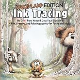 Ink Tracing Book For Adults - Woodland Edition: No Color Pens Needed, Just Your Black Ink! A Fun, Creative, and Relaxing Activity For Teen & Adults. (Teen & Adult Coloring Books)