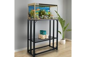 Fumingpal 20 Gallon Fish Tank Stand - Aquarium Stand 20 Gallon, 24.8" L x 13" W Adjustable Reptile Tank Stand, Heavy Duty Metal Breeder Tank Stand for Accessories Storage