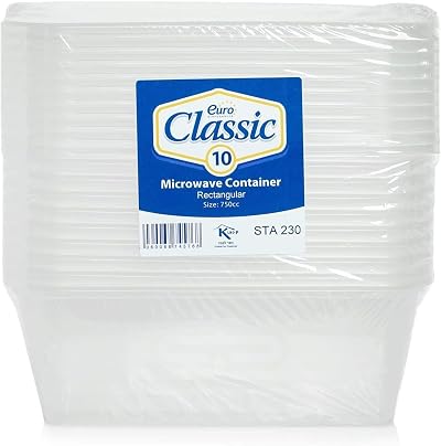 Euro Classic 10 BPA-Free Food Containers 750ml - Leak-Proof & Reusable
