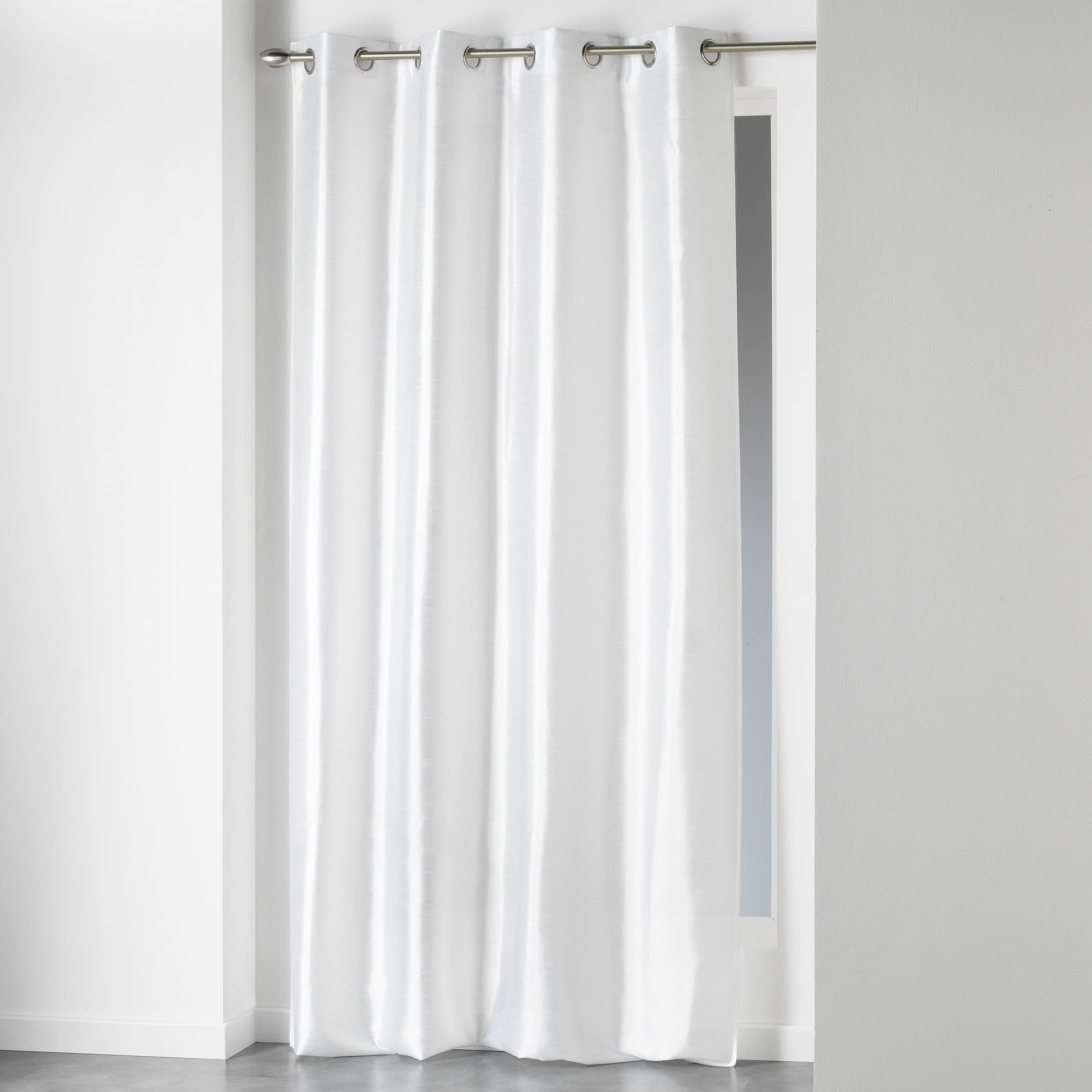 Douceur d'Intérieur - Polyester Eyelet Curtain - 140 x 240 cm, Ceramic, white, 140x1x240 cm