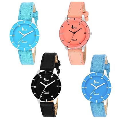 Frida Analogue Multi-Colour Set Of 4 Combo Watches For Women And Girls_G-605-All Col