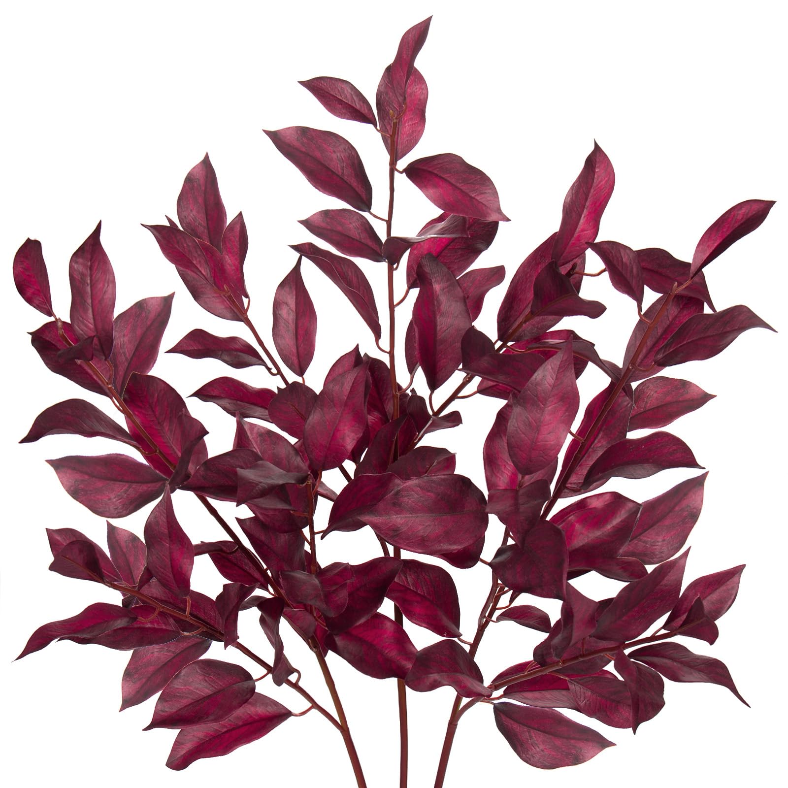 Photo 1 of Oairse 3 Pcs Fall Leaves Stems Long Faux Fall Bay Leaves with Branches Artificial Autumn Branches Decorative Artificial Fall Greenery Stems Sprays for Thanksgiving Table Centerpieces Festival Decor
