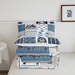 Camper Gifts Comforter Set Twin, Happing Camping