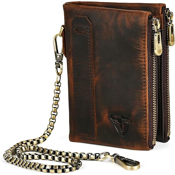 Le'aokuu Men's Genuine Crazy Horse Leather Bifold Wallet - Black Large, Snap Button Card Case Purse
