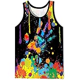LAIDIPAS Men's 3D Tank Tops Summer Casual Novelty Sleeveless Shirt Unisex Colorful Graphics Top Tees Shirt