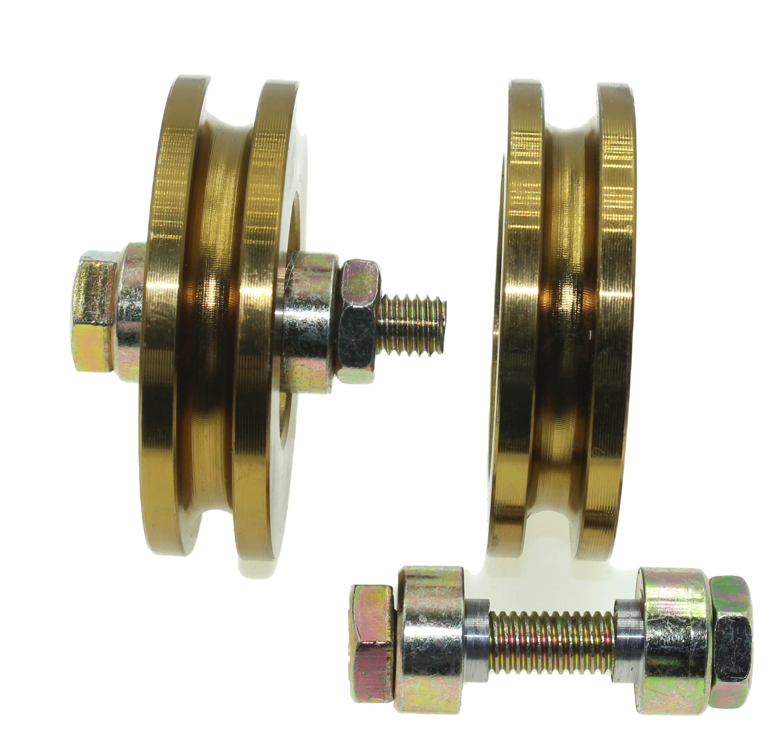 (R59-6-10) Pack of 2 Sliding gate Wheels 59 mm Diameter Round Groove Steel - UK Inventory - (6 mm Groove- 10 mm Bearing)