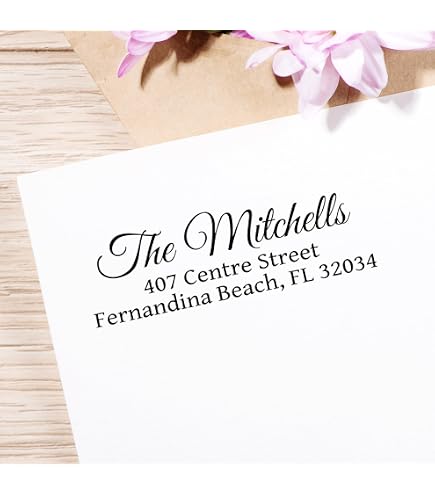 Rubber Stamp-custom Custom Rectangular Handwriting Font Address Return ...
