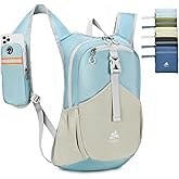 UtiaMiaoGonGo 15L Small Hiking Backpack for Women Men Lightweight Packable Backpack Foldable Casual Daypack for Camping Travel Outdoor, Blue