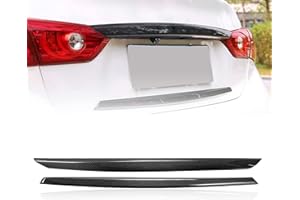 AeroBon Prepreg Dry Carbon Fiber Trunk Trim Overlay Chrome Delete Compatible with 2014-2017 Infiniti Q50 (Pre-LCI)