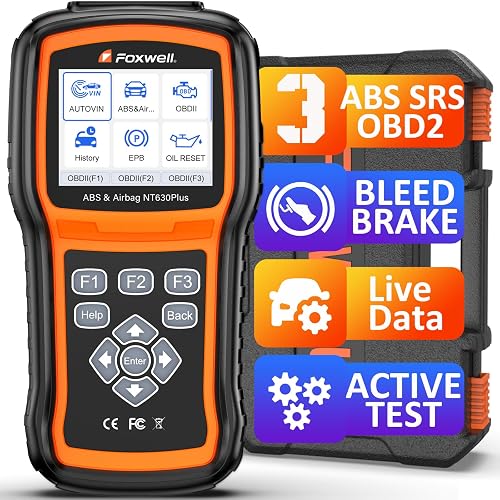 FOXWELL NT630 Plus OBD2 Scanner with ABS and SRS, 2025 ABS Auto Bleed ...
