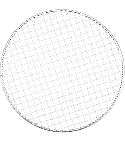 304 Stainless Steel Round Grill Net With Foot Barbecue Meshes Cooling