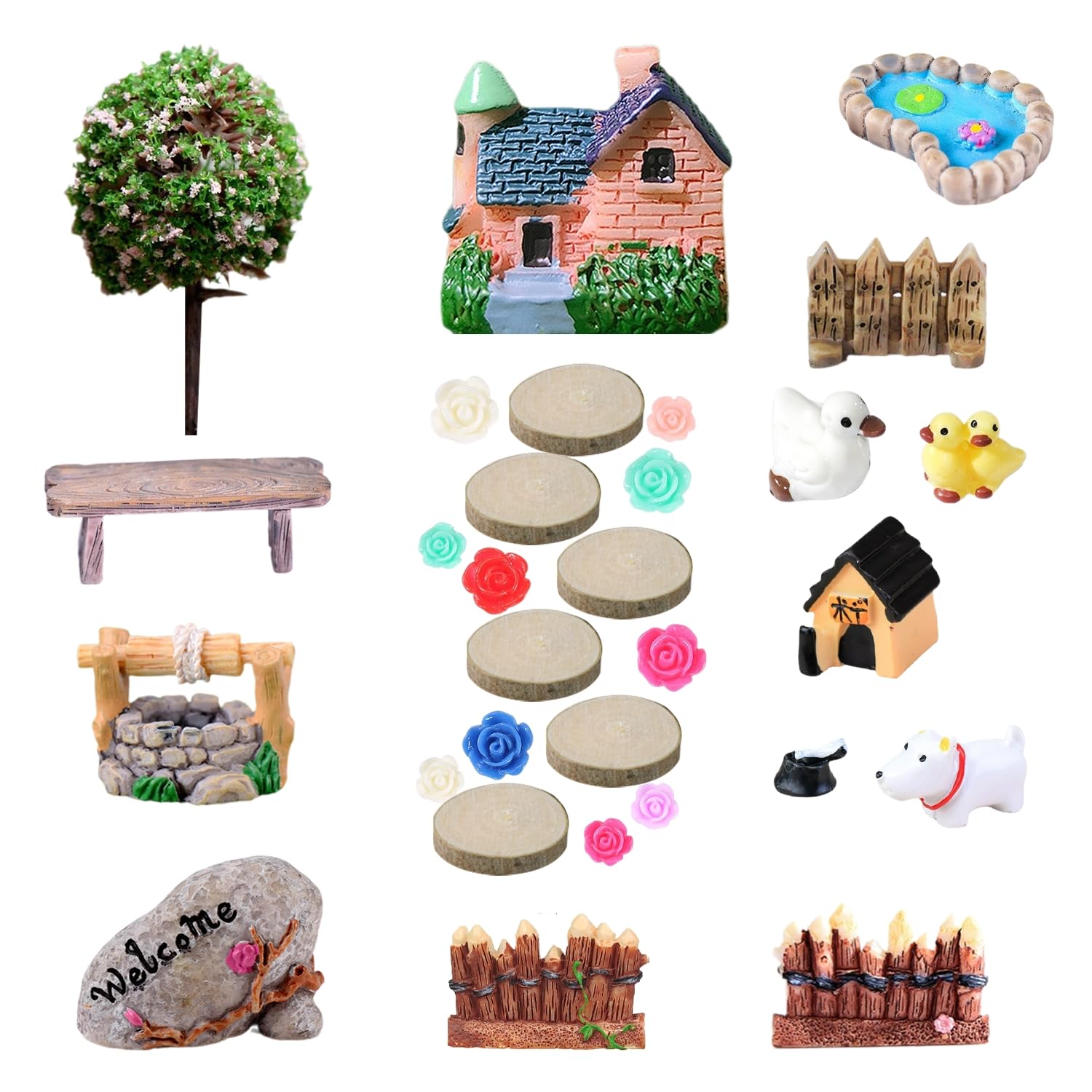 BEIBXHQQ 1 Set of Micro Landscape Eco Decoration, Fairy Garden Accessories Kit, Miniature Decorations