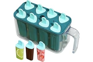 Homemade Ice Pop Molds - 8-Cavity Easy-Release Freezer Container with Sticks - Ice Pop Molds for Kids,for Home Kitchen Party 