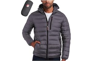 CANADA WEATHER GEAR Mens' Puffer Jacket - Lightweight Packable Bubble Coat, Water Resistant Outerwear Jackets for Men (M-XXL)