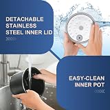 Bear Small 2 Cup Rice Cooker Steamer One Touch Keep Warm Blue view 6