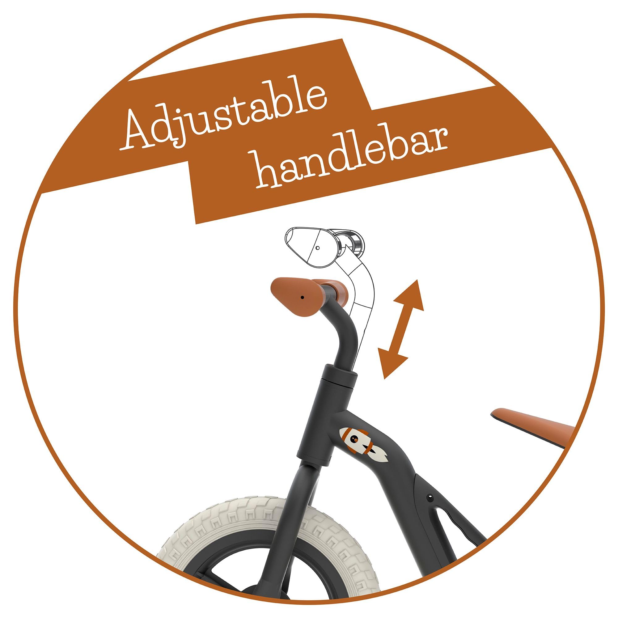 Chillafish Charlie Kids Balance Bike: Lightweight Frame, Toddler Bicycle with No-Puncture Tires, Adjustable Seat & Handle Bars, Easy Carry Handle