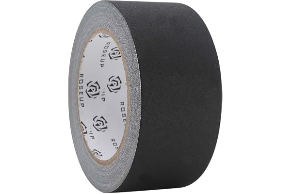 ROSEUP Black Gaffer Tape, 2 in x 30 yd, Matte Non-Reflective Cloth Tape, Hand Tearable Gaffers Tape for Stage Cables, Photogr