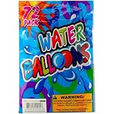 72 Pack Brightly Colored Water Balloons Set &ndash; Durable Plastic for Outdoor Water Combat Fun, Pops at the Right Time, Includes Hanging Poly Bag for Easy Storage and Carrying, Mix Colors