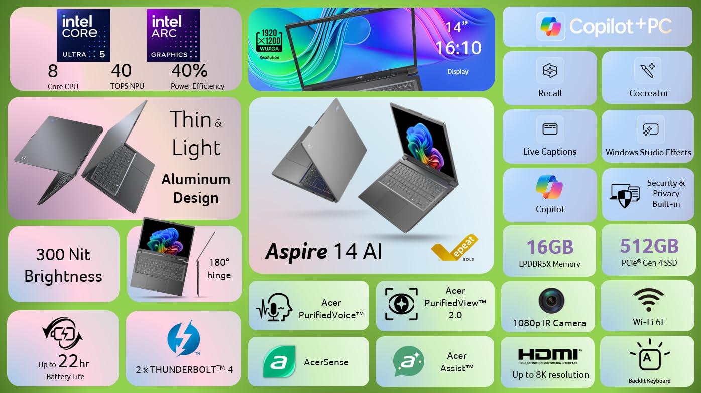 acer Aspire 14 AI Copilot+ PC | 14