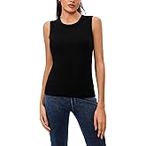 KAZCANA Women's Sleeveless Crewneck Ribbed Tank Top Slim Fit Racerback Summer Basic Shirt