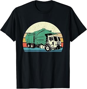 Retro Garbage Truck - Dump Trash Collector Recycling Lover T-Shirt Small