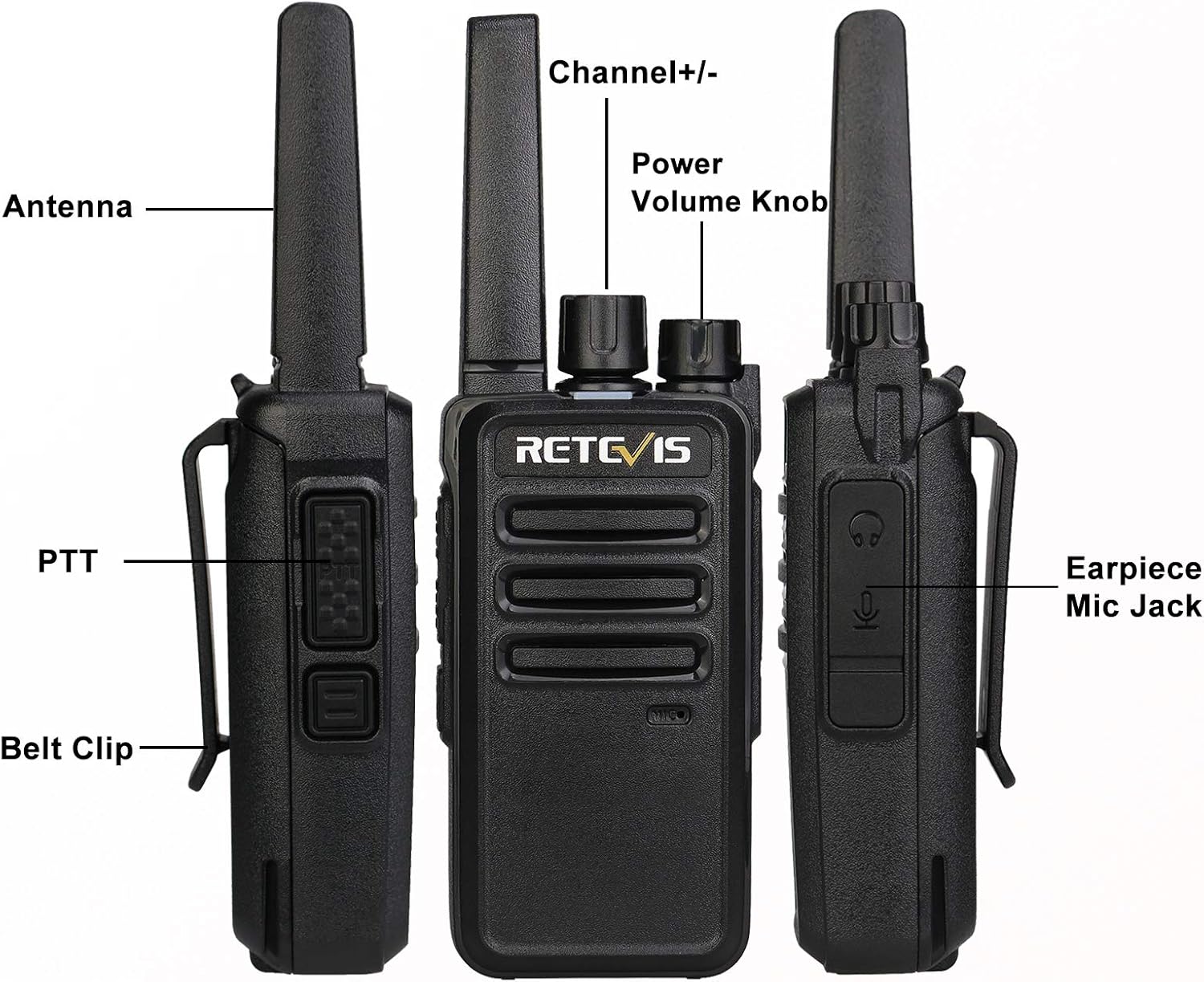 Retevis RT668 Walkie Talkies for Adults Robust, Rechargeable 2 way radio, Portable Walkie-Talkies, Noise Reduction - Image 3