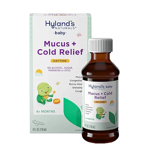 Hyland's Baby Mucus and Cold Relief, Daytime Baby Medicine, Infant Cold and Cough Remedy, Decongestant, 4 Fluid Ounce
