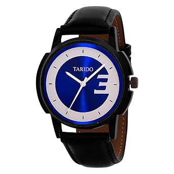 Tarido New Style Leather Strap Analog Blue Dial Men Watch - TD1594SL04