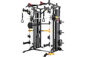 Altas Strength Home Gym Smith Machine 3087B - All-in-One Light Commercial Strength Training System with Pulley System, Squat 