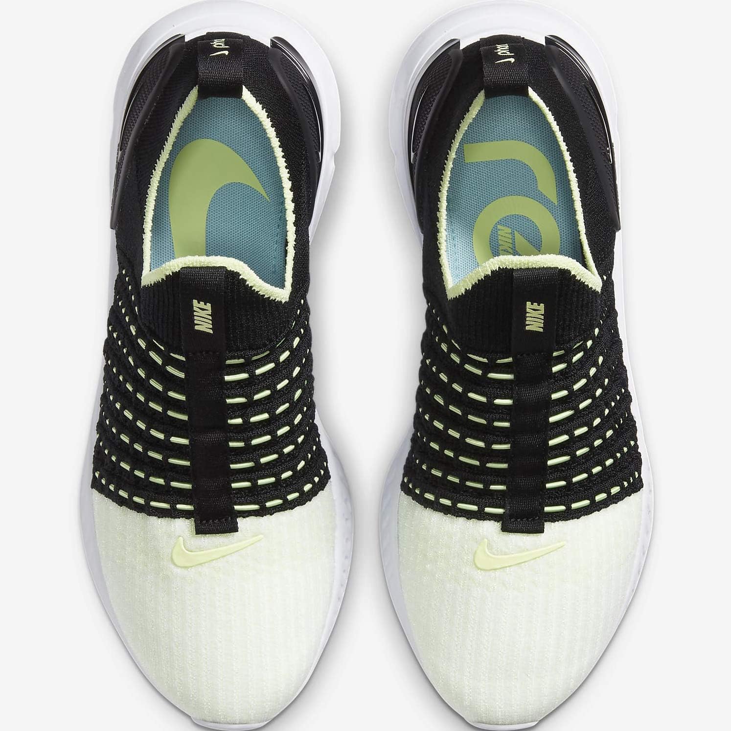 Amazon ナイキ Nike リアクト ファントム ラン フライニット 2 W React Phantom Run Fk 2 ブラック アイス ホワイト ボルト Cj0280 004 ナイキジャパン正規品 Nike ナイキ ランニング