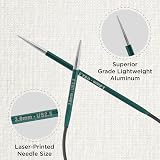 KnitPro Zing Fixed Circular Needles Asymmetrical 10" 3.00mm (25cm) view 2