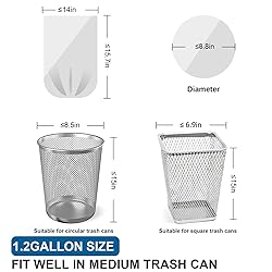 T.FORING 1.2 Gallon Mini Trash Bags Drawstring