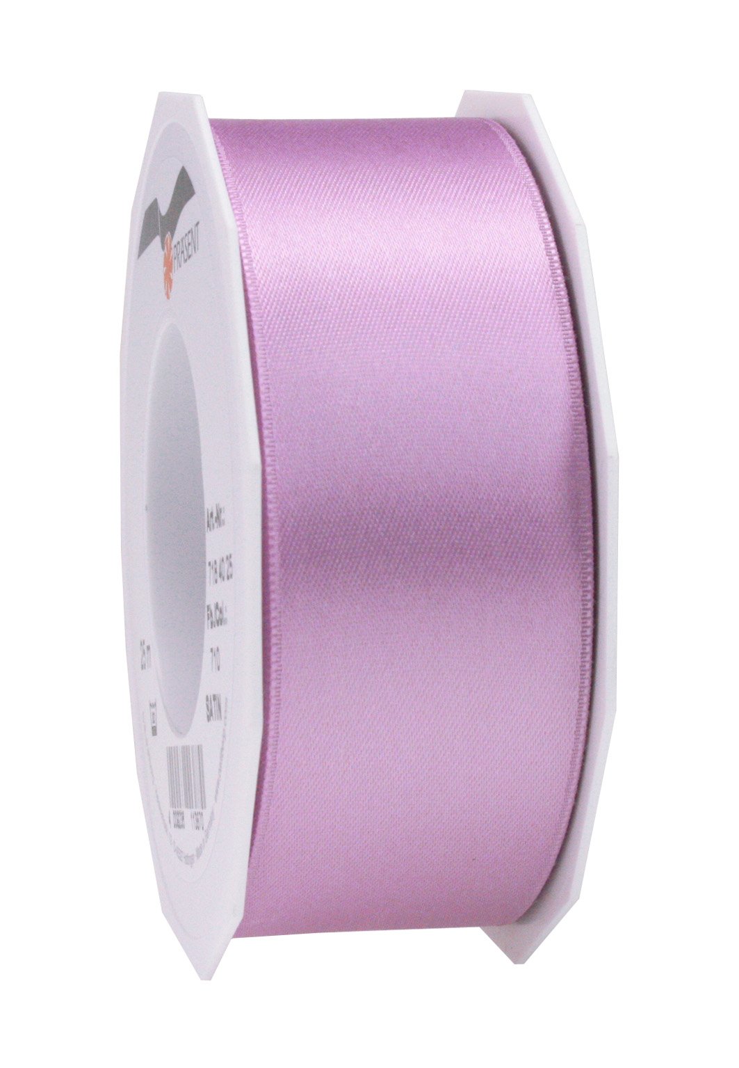 PRÄSENT - Satin Ribbon Lilac 40 mm width, 25 m length
