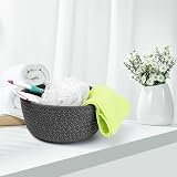 Jttxiu Cotton Rope Storage Baskets 2P Large Small Grey Woven view 6