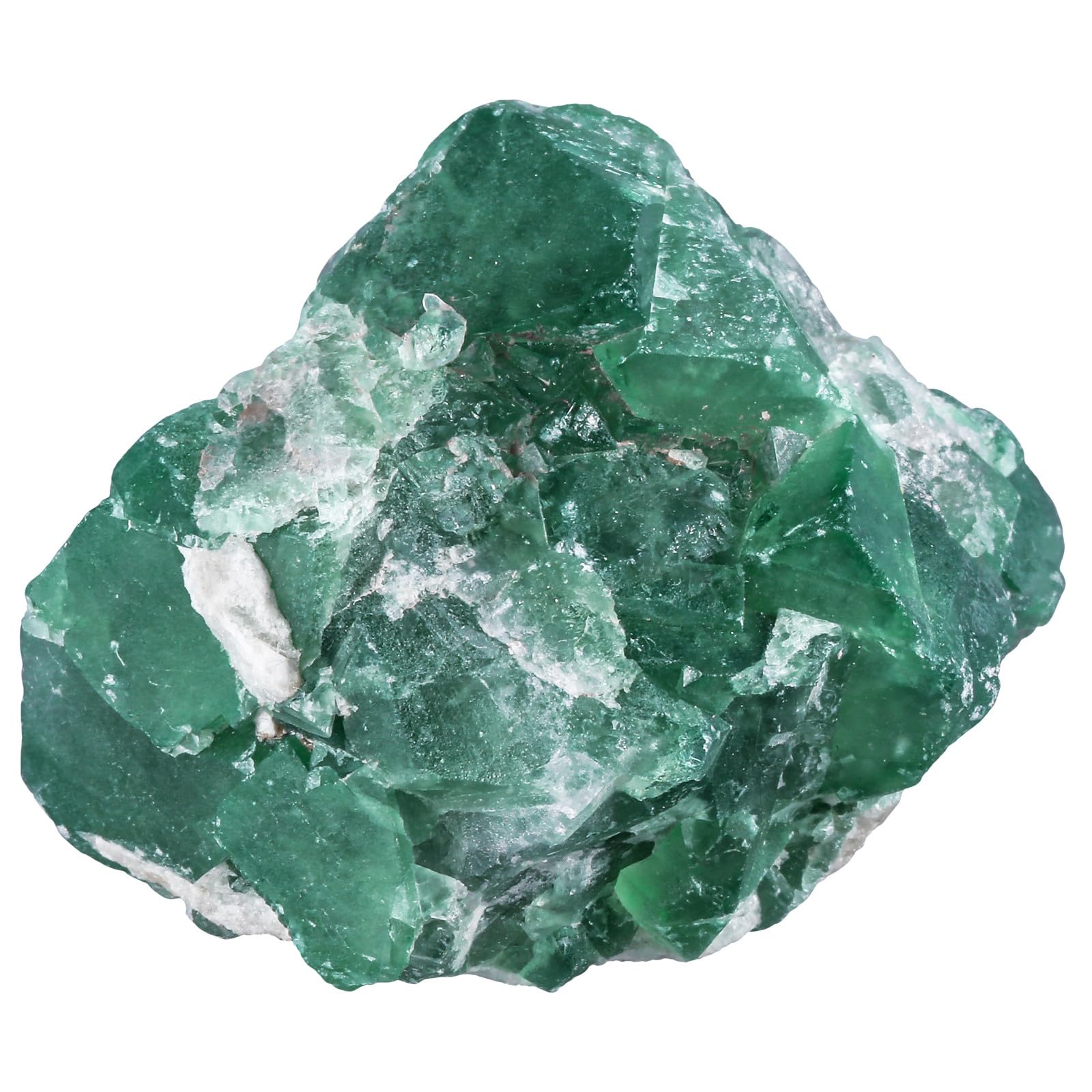 Nupuyai Natural Green Fluorite Cluster Raw Crystal Stone Specimen Madagascar Rough Fluorite for Feng Shui Meditation Office Desk Decor Crystal Healing Gift, 50-100g
