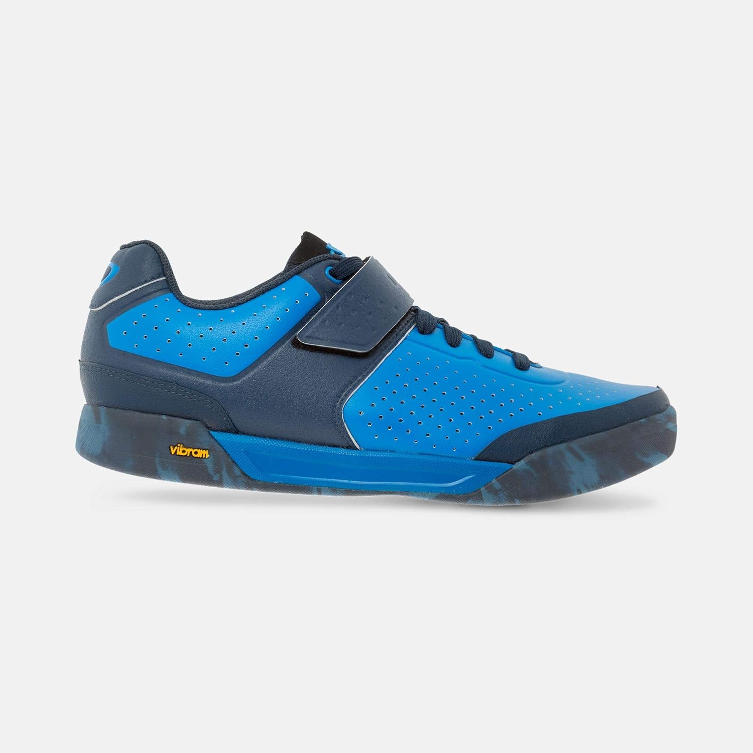 blue cycling shoes