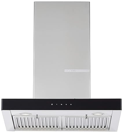 Bosch 60cm 800 m3/hr Chimney (DWB068G50I, 2 Baffle Filters, Touch Control, Steel/Grey)
