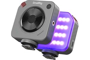 SMALLRIG P108 Neo Mini RGBWW Video Light, Portable Camera Light for Photography, Cold Shoe Light, CRI95+, 2500K-6500K, 1500mA