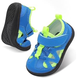 BARERUN Kids Sandals Infant Toddler Girl Boy Beach Sport Sandals Comfy Barefoot Wide Walking Shoes Breathable Summer Slip on