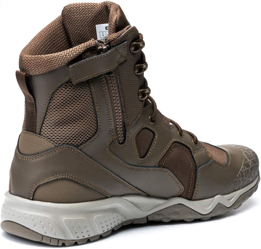 CQR Men's Military Tactical Boots, Water Repellent Lightweight Mid-Ankle Combat Boots, Durable EDC Outdoor Work Boots: Shoes