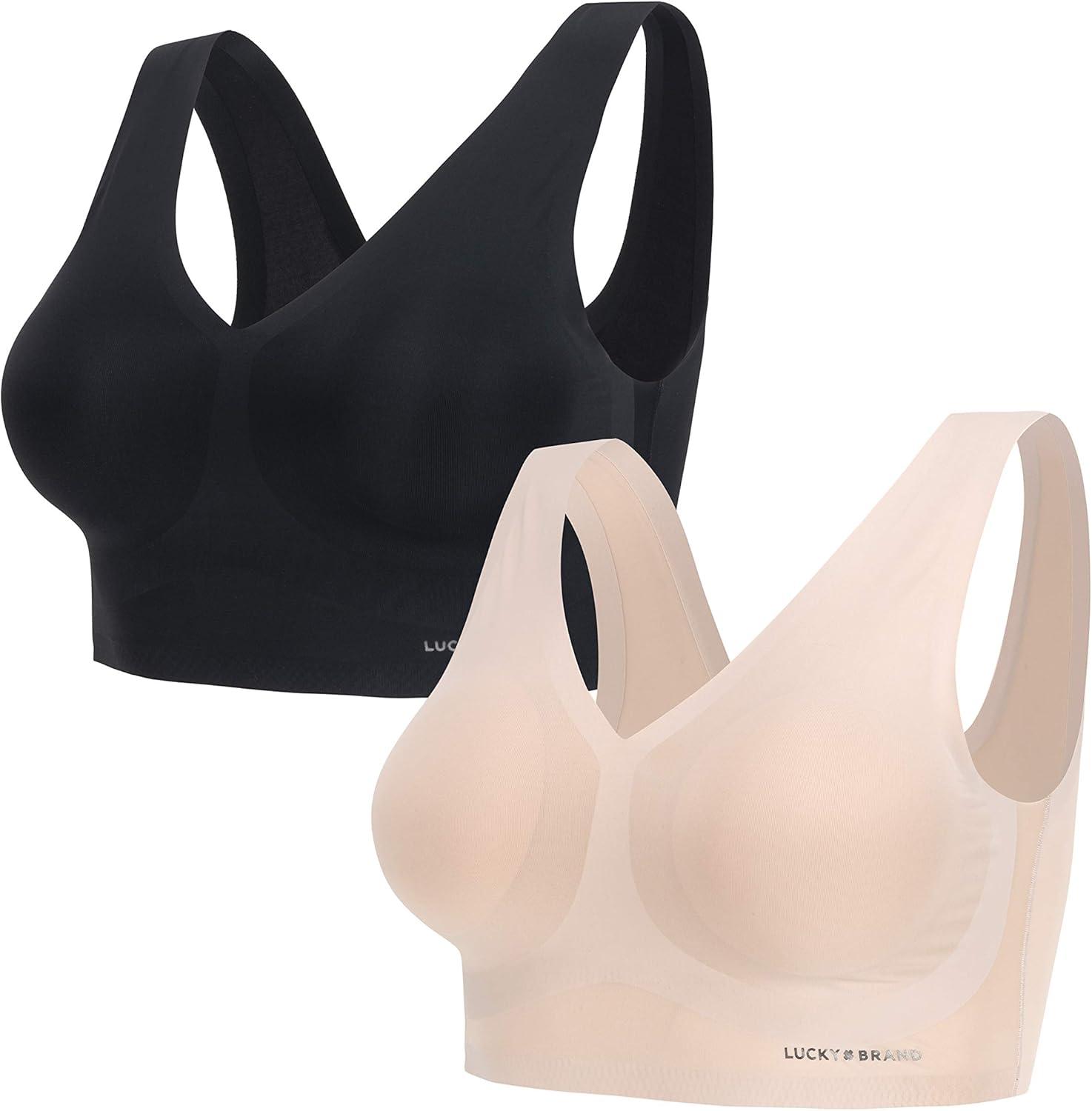 Lucky Brand Womens 2 Pack WireFree Comfort Bra Amazon.ca Clothing