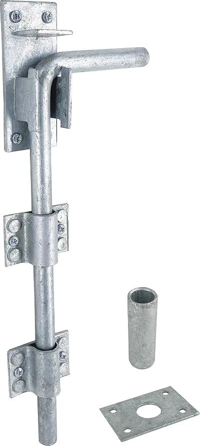 IRONTITE Galvanised Gate Drop Bolt 300mm Heavy Duty Surface Mounted
