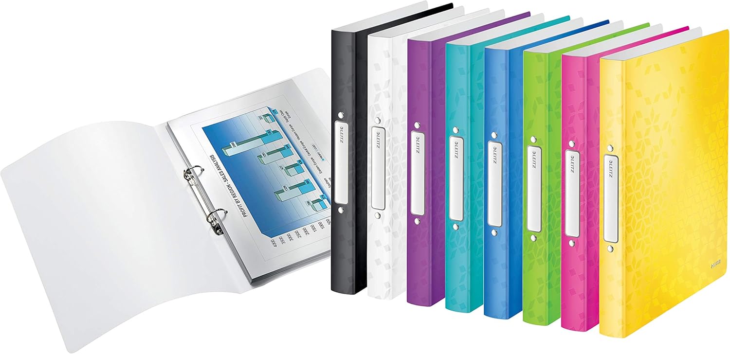 Leitz 42570054 A4 2 Ring Binder, Holds Up to 190 Sheets, WOW Range, 25 mm Spine, Green, 190 Feuilles - Image 5