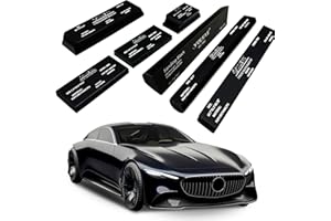 VOLSIVE Hand Sanding Block Set of 7,PSA Base Auto Body Sanding Block Kit with Long Panel Sander,Flexible for Automotive Paint and Woodworking Sand Furniture,Black